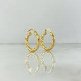 Candongas Mafe 2.2gr / 3/4 in / Oro Amarillo 18K