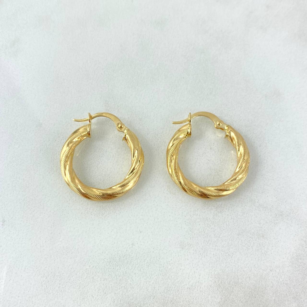 Candongas Mafe 2.2gr / 3/4 in / Oro Amarillo 18K *
