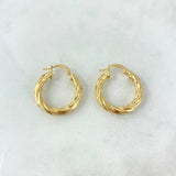 Candongas Mafe 2.2gr / 3/4 in / Oro Amarillo 18K *
