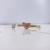 Bracelet Bear Hug 7.5gr / 16cm / White Black Zircons Three Golds $