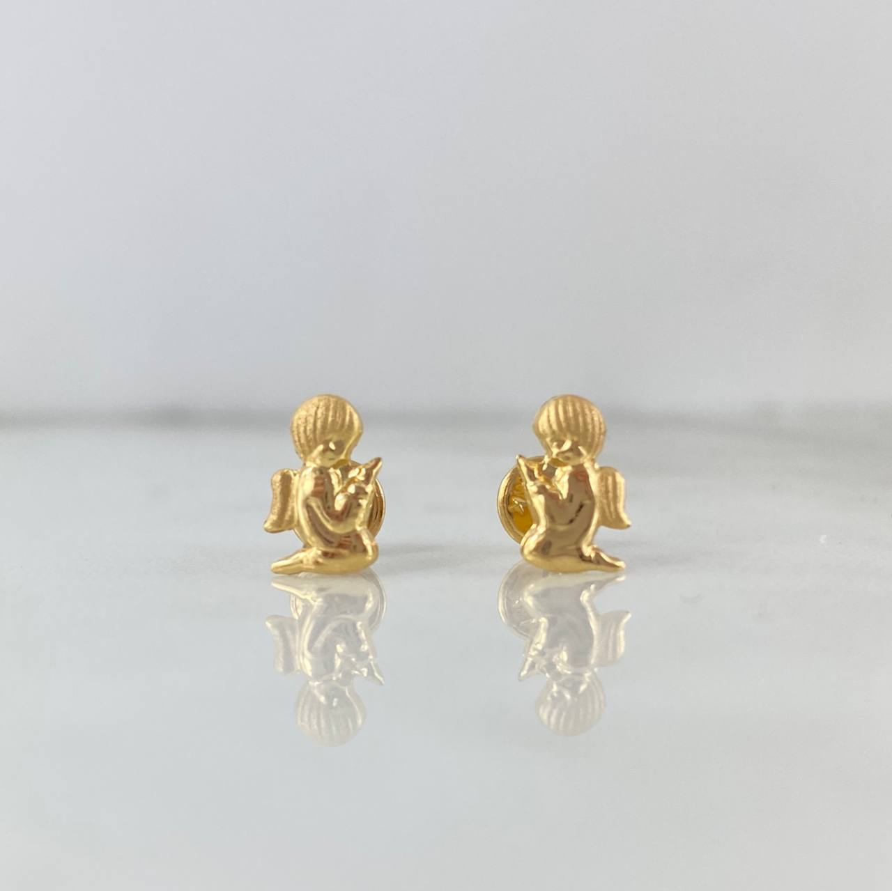 Topos Angel De La Guarda 0.65gr / 8mm Mate Liso Oro Amarillo 18K *