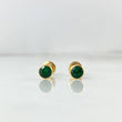 Topos Bisel 0.65gr / 5mm Circon Verde Oro Amarillo 18K