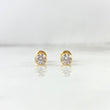 Topos Bisel 0.85gr / 5mm Circon Blanco Oro Amarillo 18K