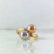 Anillo Tu Y Yo 2.05gr / T8 1/2 / 8mm / Tres Oros 18K