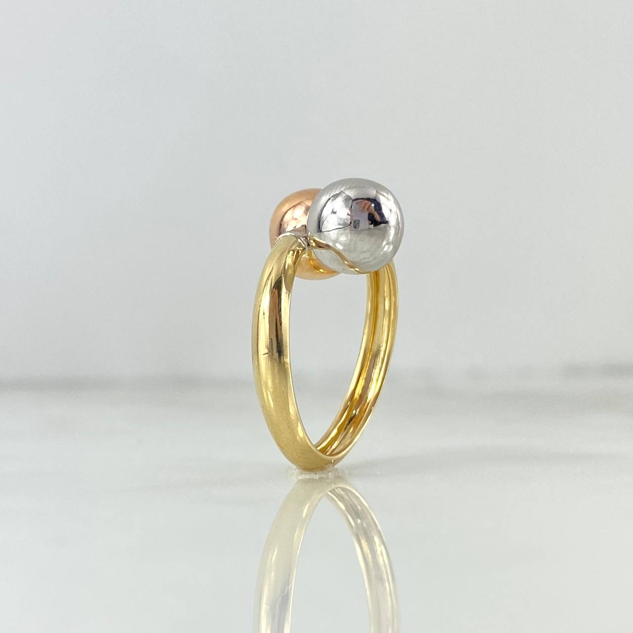 Anillo Tu Y Yo 1.8gr / T9 / 7mm / Tres Oros 18K