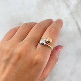 Anillo Tu Y Yo 1.7gr / T7 1/2 / 7mm / Tres Oros 18K