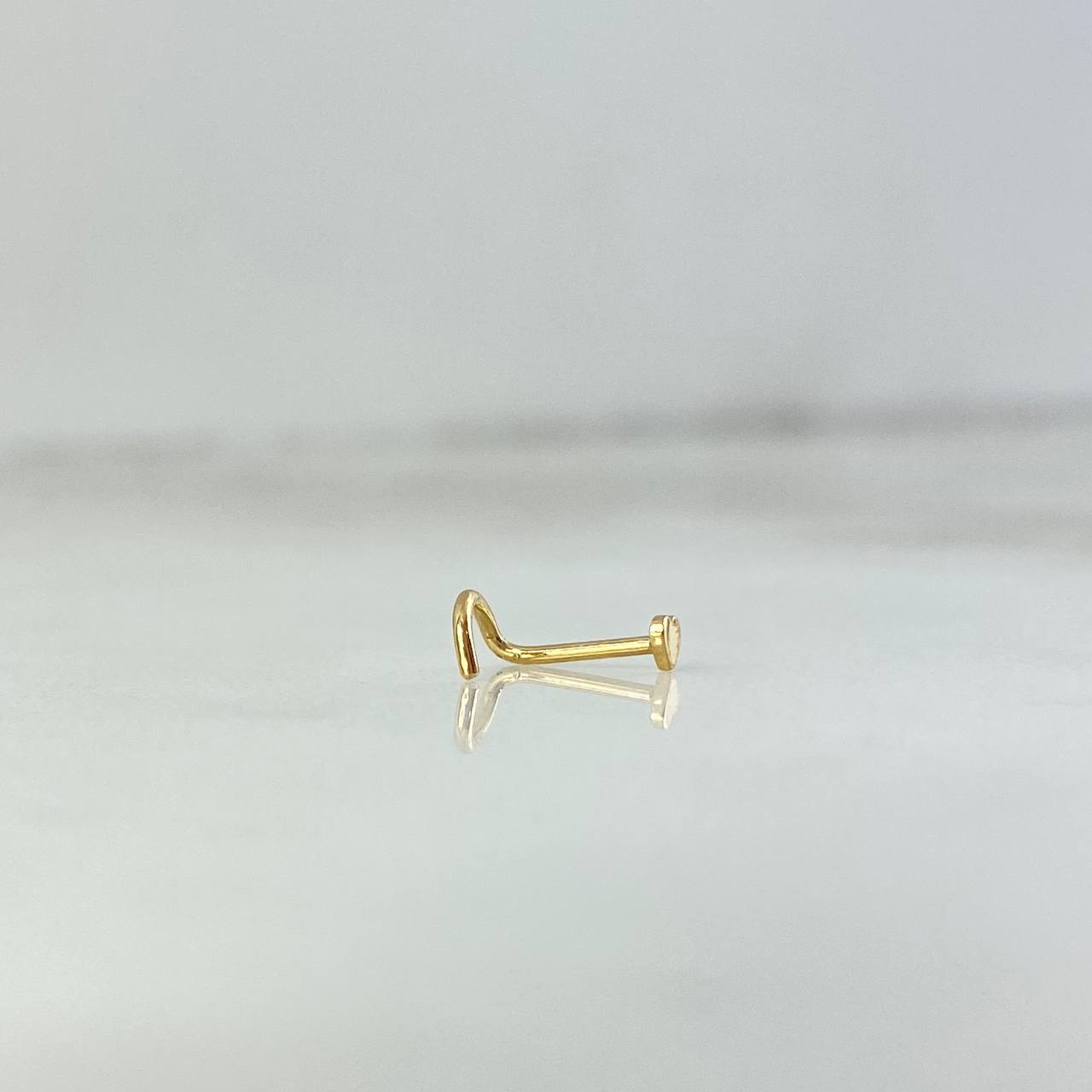 Piercing Chispa Curva Corazón 0.15gr / 1cm / Liso Oro Amarillo Nac.Esp. 18K (Joya)