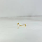 Piercing Chispa Curva Corazón 0.15gr / 1cm / Liso Oro Amarillo Nac.Esp. 18K (Joya)