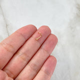 Piercing Chispa Curva Corazón 0.15gr / 1cm / Liso Oro Amarillo Nac.Esp. 18K (Joya)