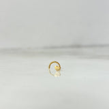 Piercing Chispa Curva Corazón 0.15gr / 1cm / Liso Oro Amarillo Nac.Esp. 18K (Joya)