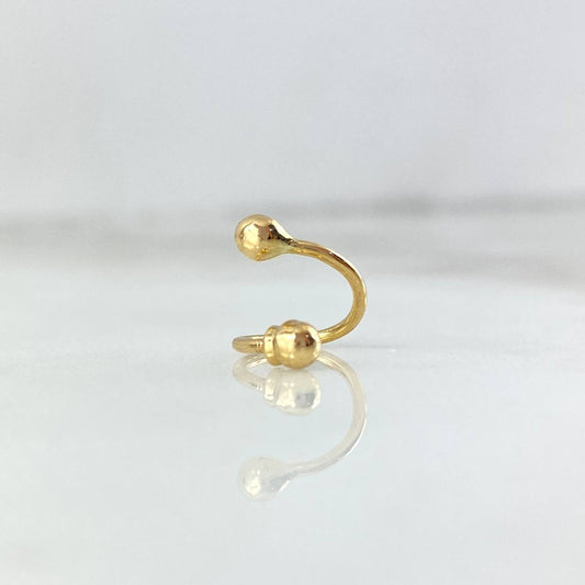 Piercing Esferas Espiral 0.45gr / 1/2 in / 3mm Oro Amarillo 18K ©