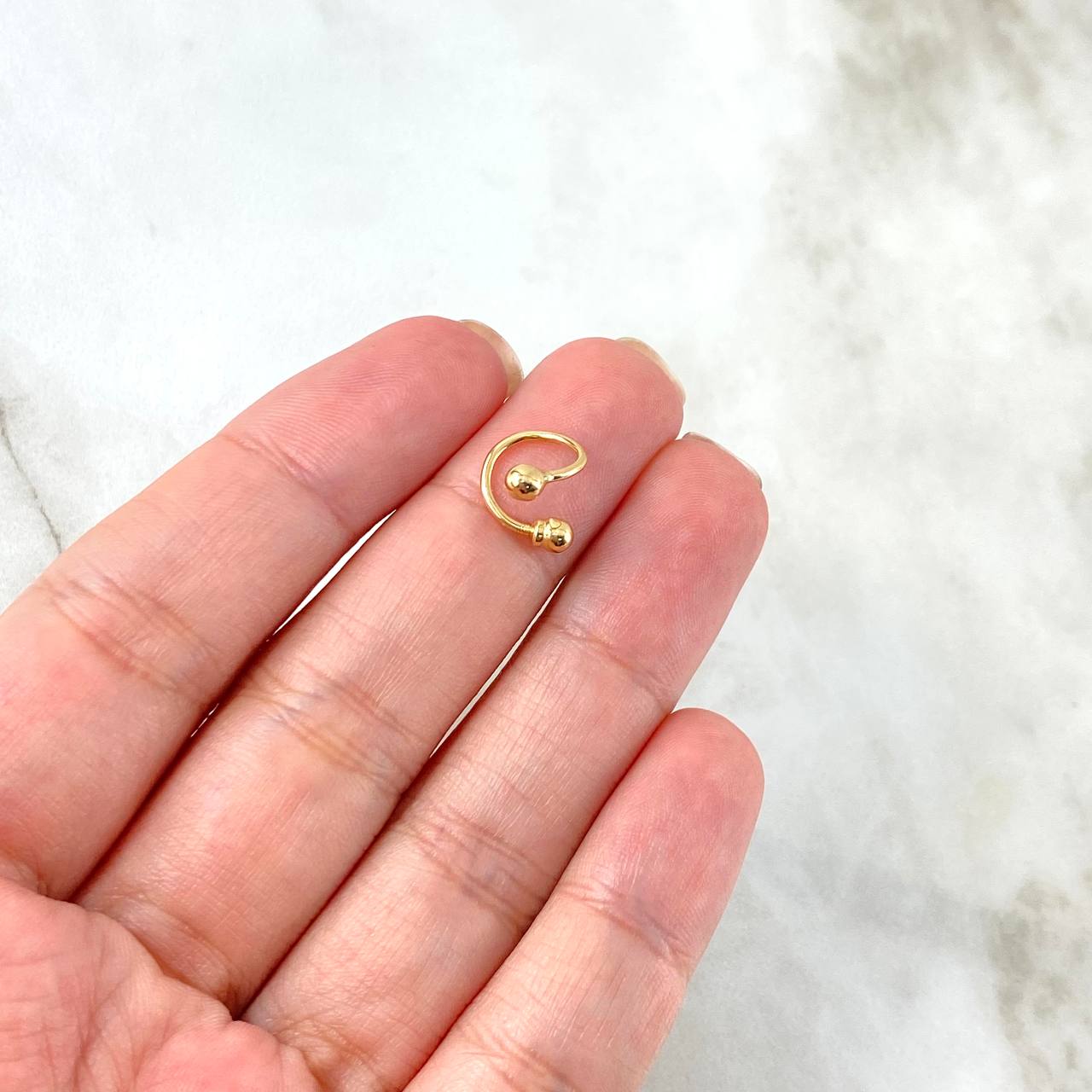 Spiral Piercing 0.5gr / 1cm / Nat.Sp. 18K Gold