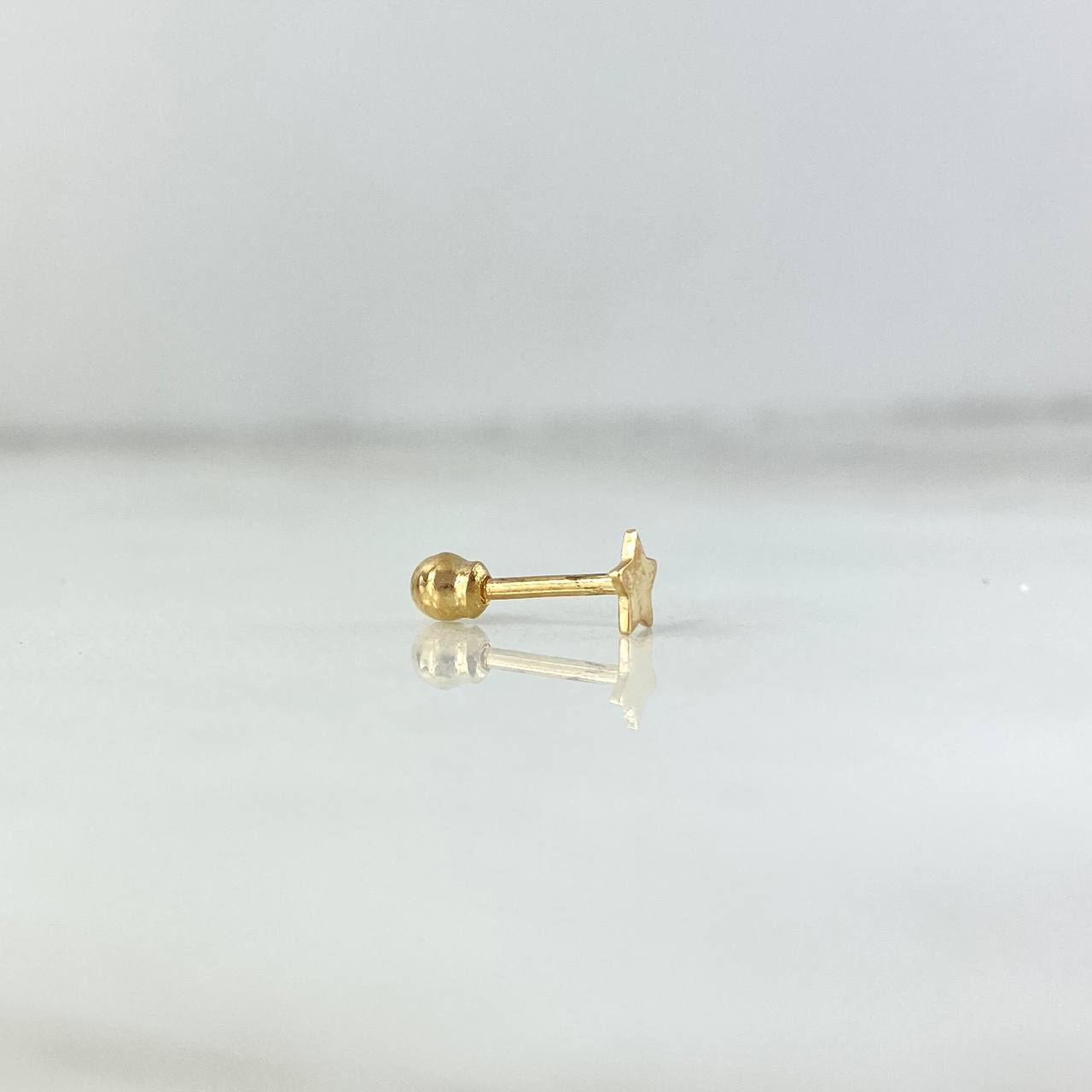 Piercing Star 0.25gr / 1cm / Thread Bead 18K Yellow Gold (Jewel) ©