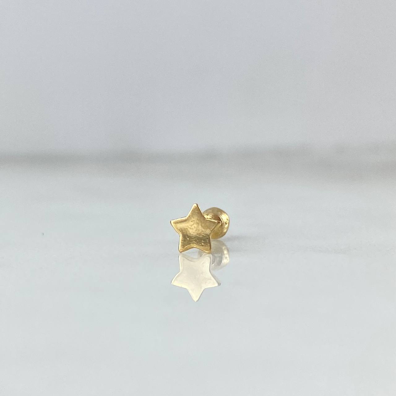 Piercing Star 0.25gr / 1cm / Thread Bead 18K Yellow Gold (Jewel) ©