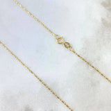 Cadena Morse 2.1gr / 45cm / 1mm Oro Amarillo +3 18K