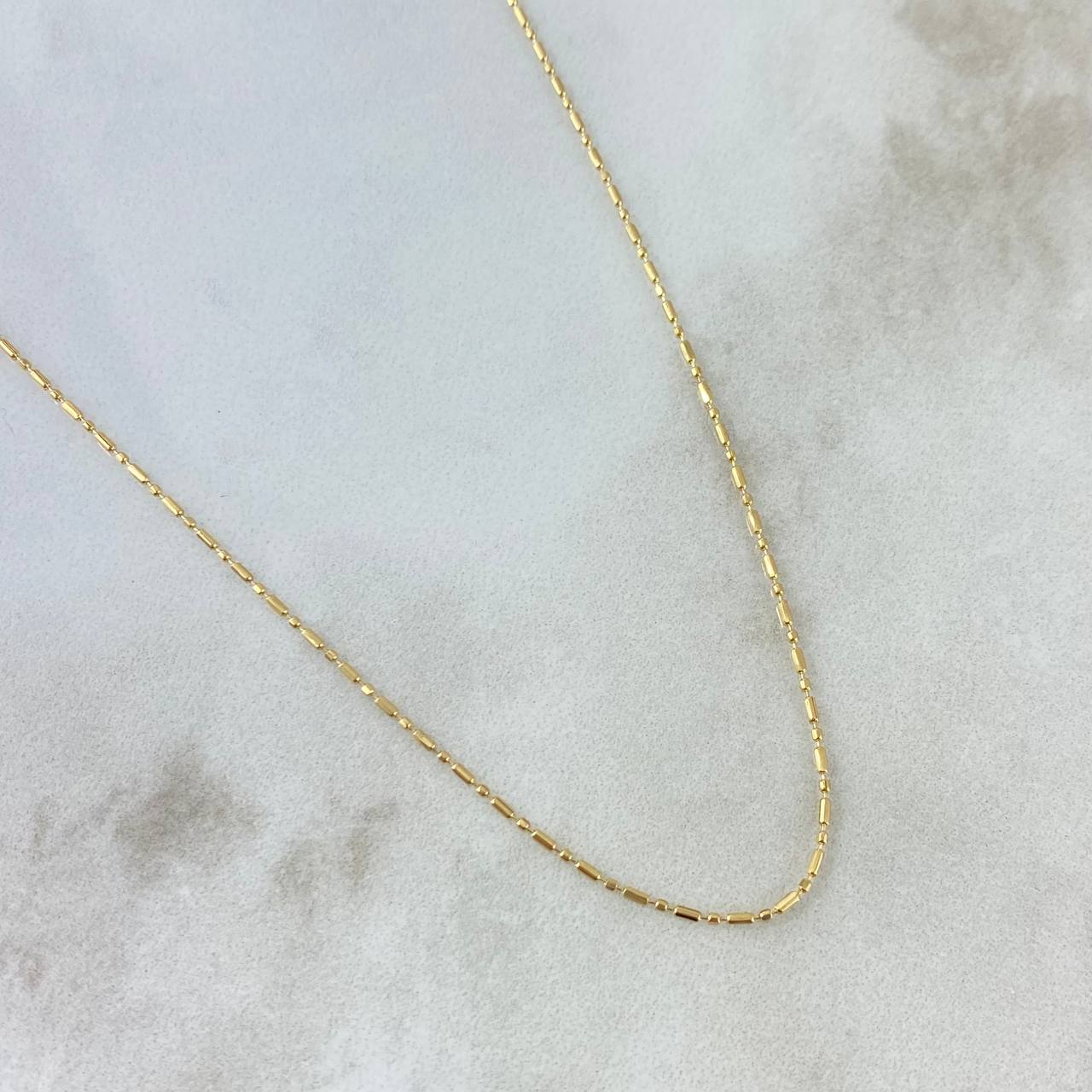 Cadena Morse 2.1gr / 45cm / 1mm Oro Amarillo +3 18K
