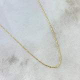 Cadena Morse 2.1gr / 45cm / 1mm Oro Amarillo +3 18K
