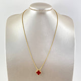 Classic Link Chain Clover VCyA 7.8gr / 45cm-50cm / Red Amber Yellow Gold +4 *