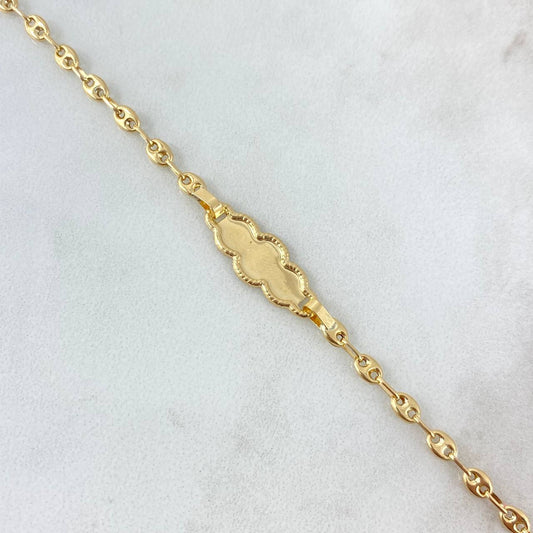 Pulso Bebé GC Placa Nube 1.95gr / 5 3/4 in / 3.6mm Oro Amarillo 18K*