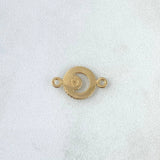 Charm Luna Bordered Circle 0.65gr / 1.5cm / White Zircon Yellow Gold