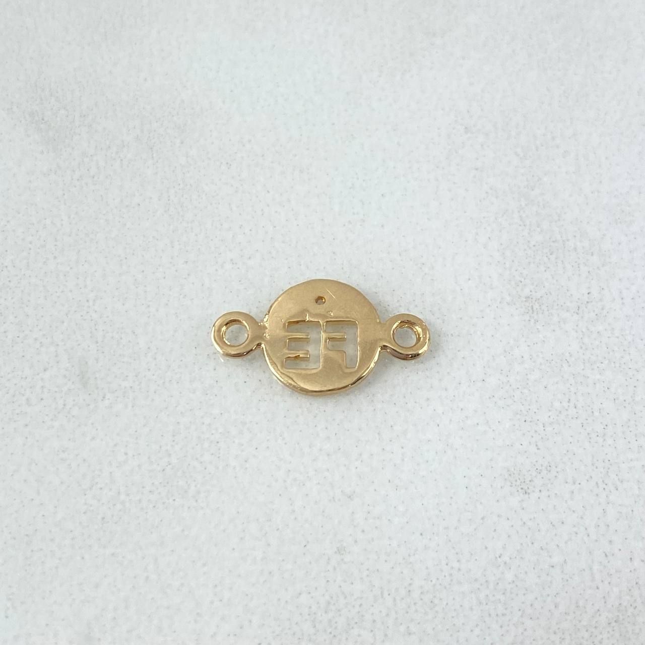 Charm FE 0.5gr / 1.4cm / White Zircon Yellow Gold