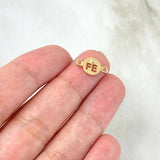 Charm FE 0.5gr / 1.4cm / White Zircon Yellow Gold