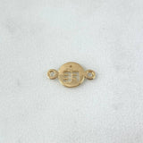 Charm FE 0.5gr / 1.4cm / White Zircon Yellow Gold