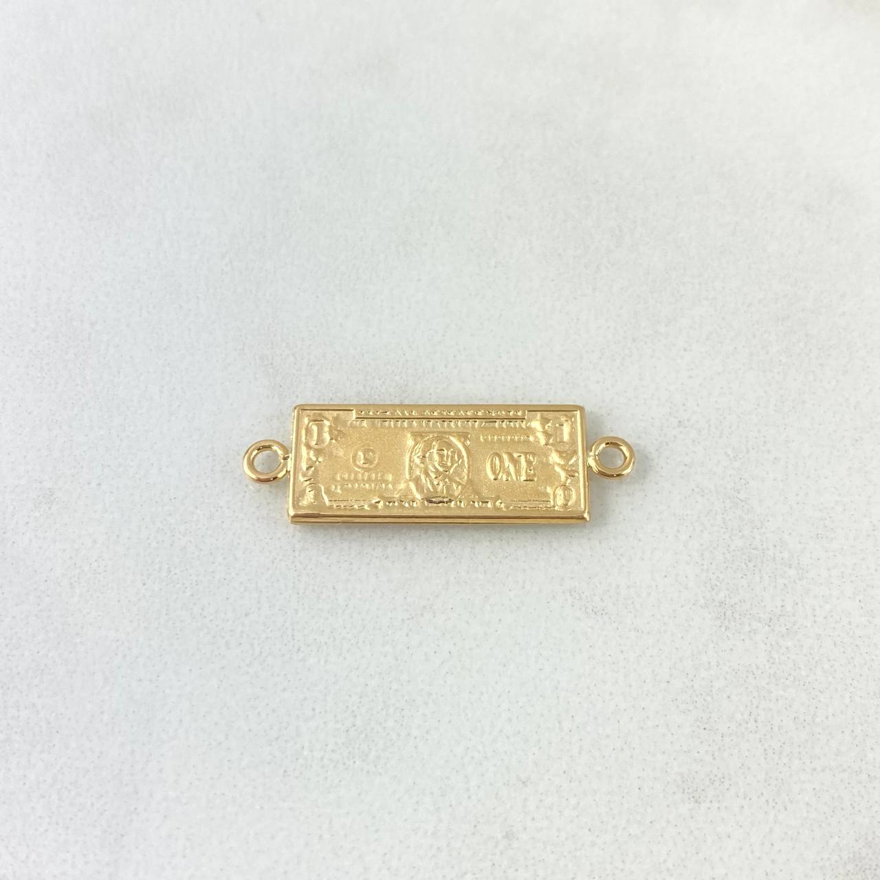 Charm Dollar 1.3gr / 2.7cm / 18K Yellow Gold Stamped ©