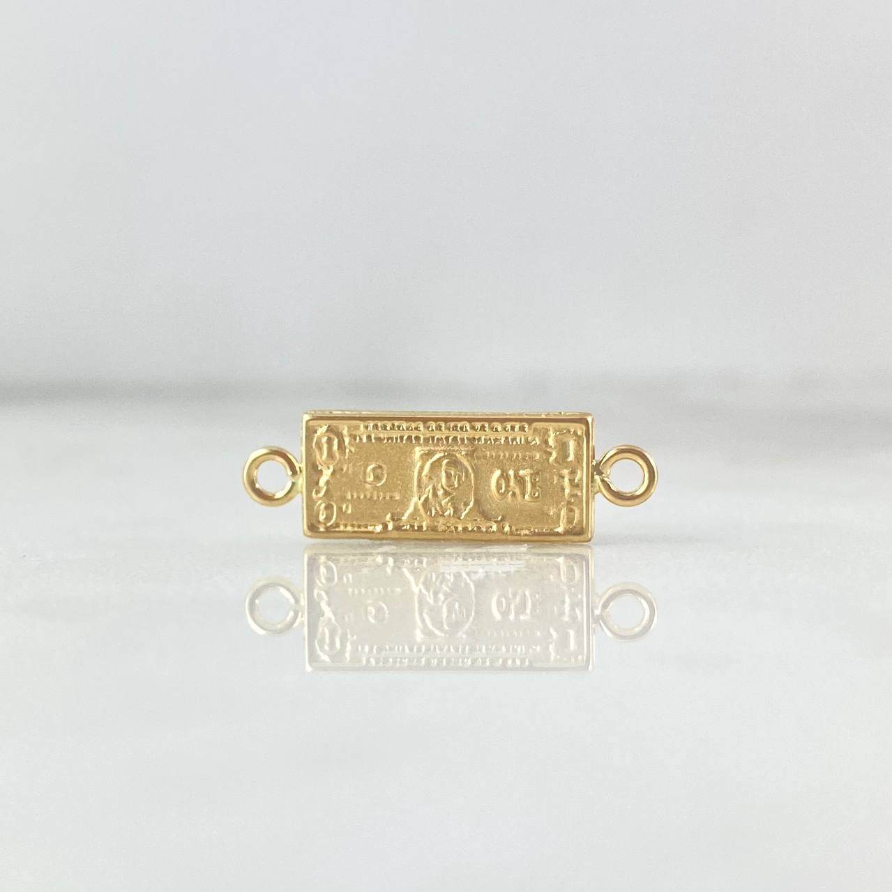 Charm Dollar 0.9gr / 2.1cm / 9mm Matte Textured 18K Yellow Gold ©