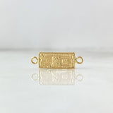 Charm Dollar 0.9gr / 2.1cm / 9mm Matte Textured 18K Yellow Gold ©