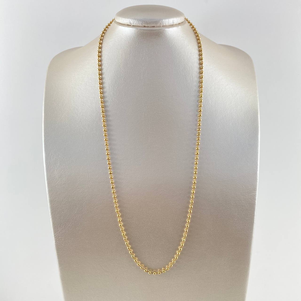 Cadena Militar Lisa 19.6gr / 23 1/2 in / 3mm Oro Amarillo Nac.Esp. 18K *