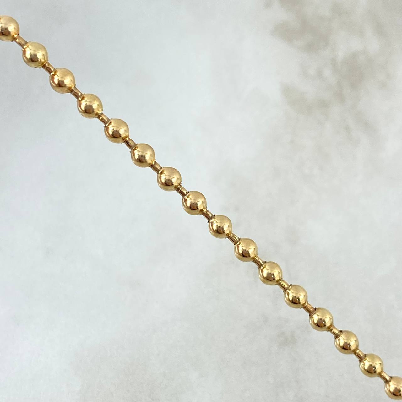 Bracelet Bracelet 7.05gr / 20.5cm / 3mm Beads Polished Yellow Gold *