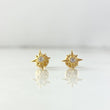 Stud Earrings Cardinal Star 0.85gr / 8mm / White Zircon 18K Yellow Gold