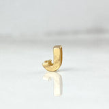 Herraje Letra J 0.2gr / 1/4 in / Oro Amarillo 18K