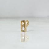 Herraje Letra P 0.3gr / 1/4 in / Oro Amarillo 18K