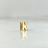 Herraje Letra K 0.35gr / 1/4 in / Oro Amarillo 18K