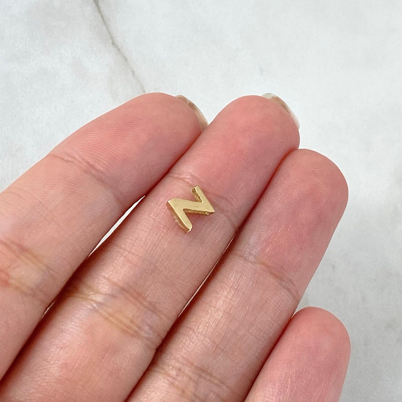 Charm Letter Z 0.3gr / 0.5cm / Yellow Gold Drum