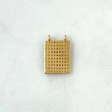 Herraje Escapulario Cruz 2.35gr / 1.7cm Circones Fuscias Blancos Oro Amarillo