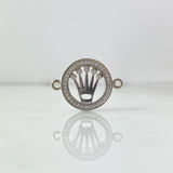 Charm Crown 2.05gr / 0.9in White Zircons White Gold