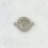 Charm Crown 2.05gr / 0.9in White Zircons White Gold