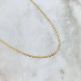 Cadena Plana Diamantada 7.35gr / 23 1/2 in / 2.8mm Tres Oros +3 18K