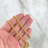 Rope Chain 14.95gr / 60cm / 4.4mm Yellow Gold +3 18K