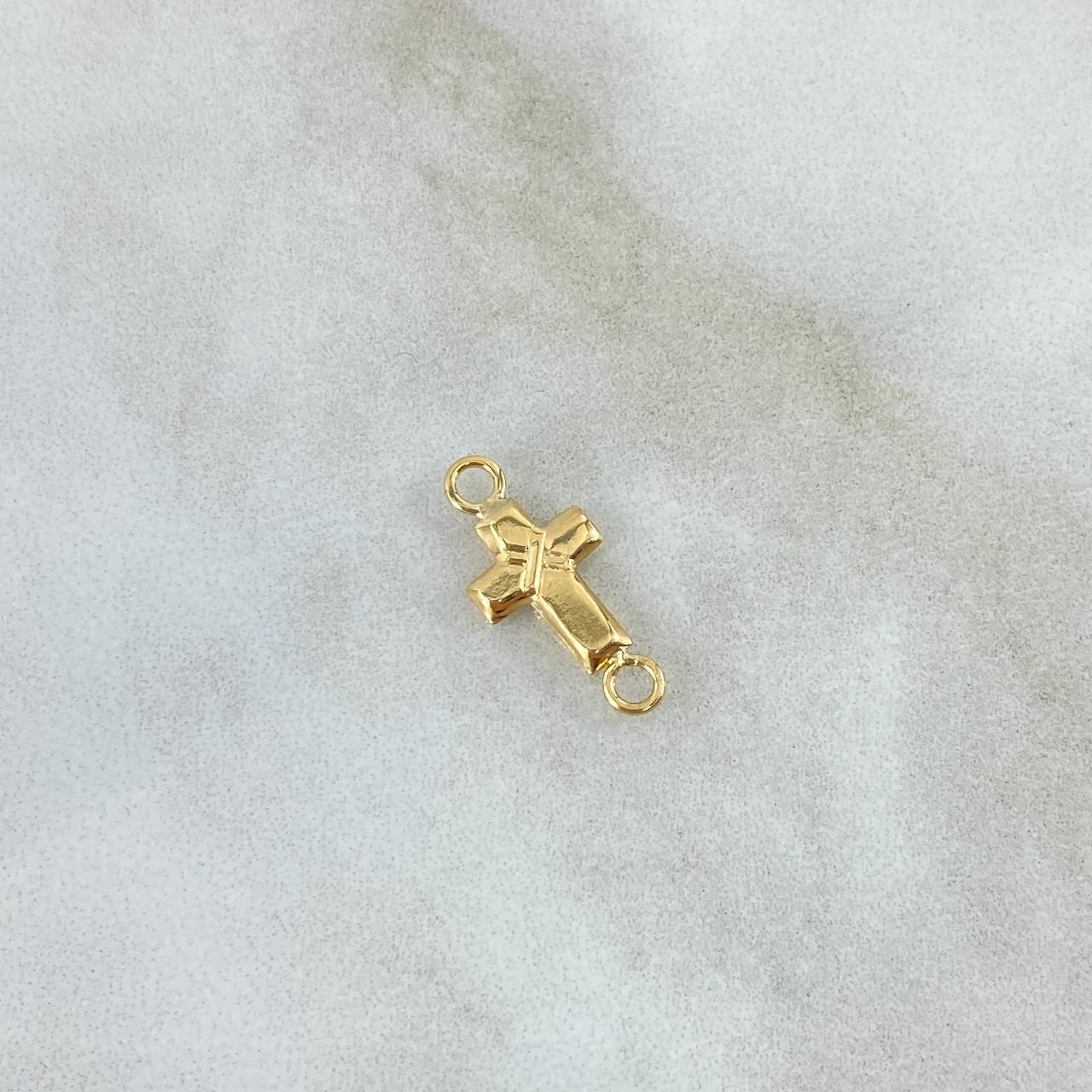 Charm Cross 0.35gr / 1.6cm / Yellow Gold Crossed