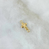 Charm Cross 0.35gr / 1.6cm / Yellow Gold Crossed