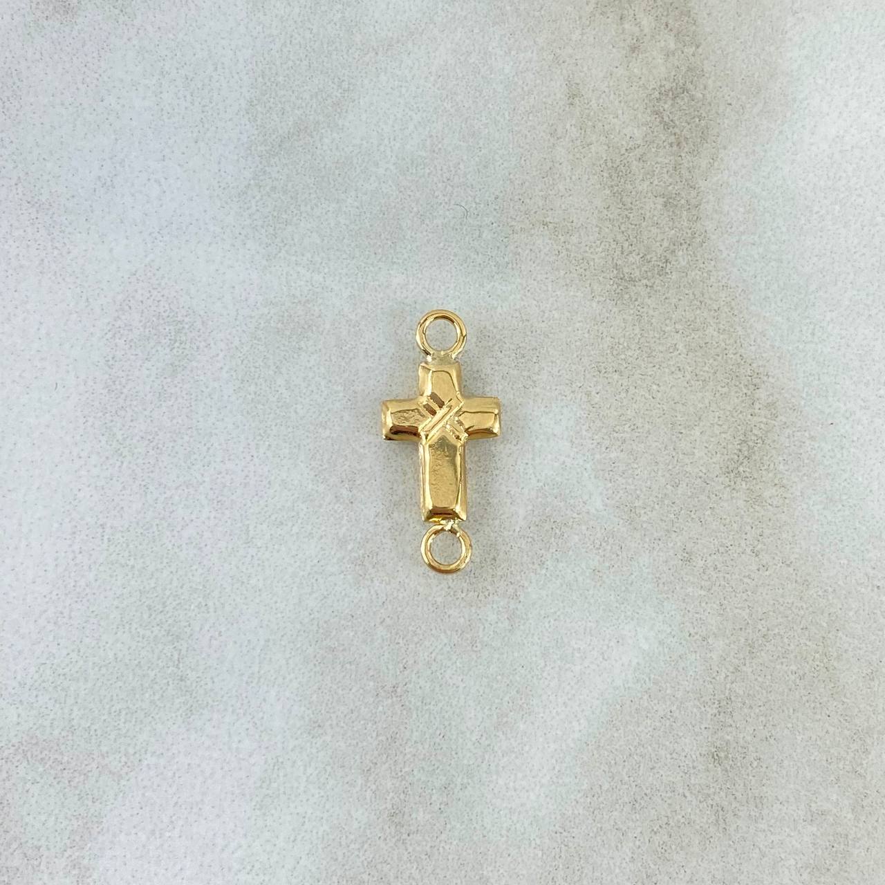 Charm Cross 0.35gr / 1.6cm / Yellow Gold Crossed