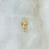Charm Cross 0.35gr / 1.6cm / Yellow Gold Crossed