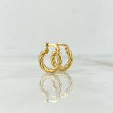 Hoop Earrings Emmi 1.15gr / 1.2cm / 18K Yellow Gold ©