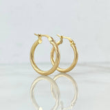 Hoop Earrings Lore 1.3gr / 0.9in / 18K Gold