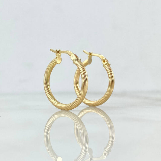 Hoop Earrings Lore 1.3gr / 0.9in / 18K Gold +0$