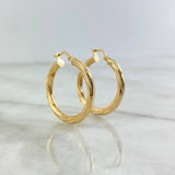 Candongas Mary 2.6gr / 2.6cm /  Entorchadas Oro Amarillo 18K *